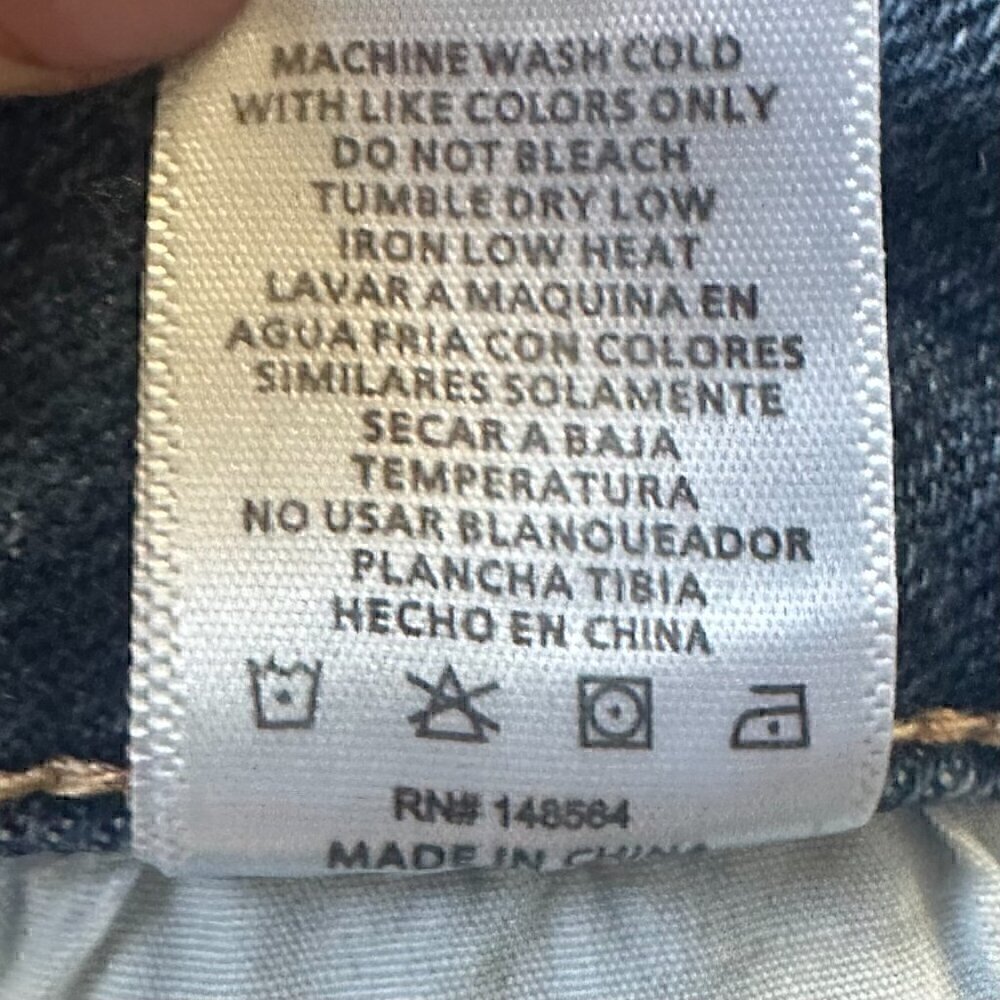 EUC - AKIRA Label Too Good High Waisted Rhinestone Fringe Skinny Jeans - Size 13 - Picture 14 of 15